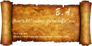 Bartánusz Azucséna névjegykártya